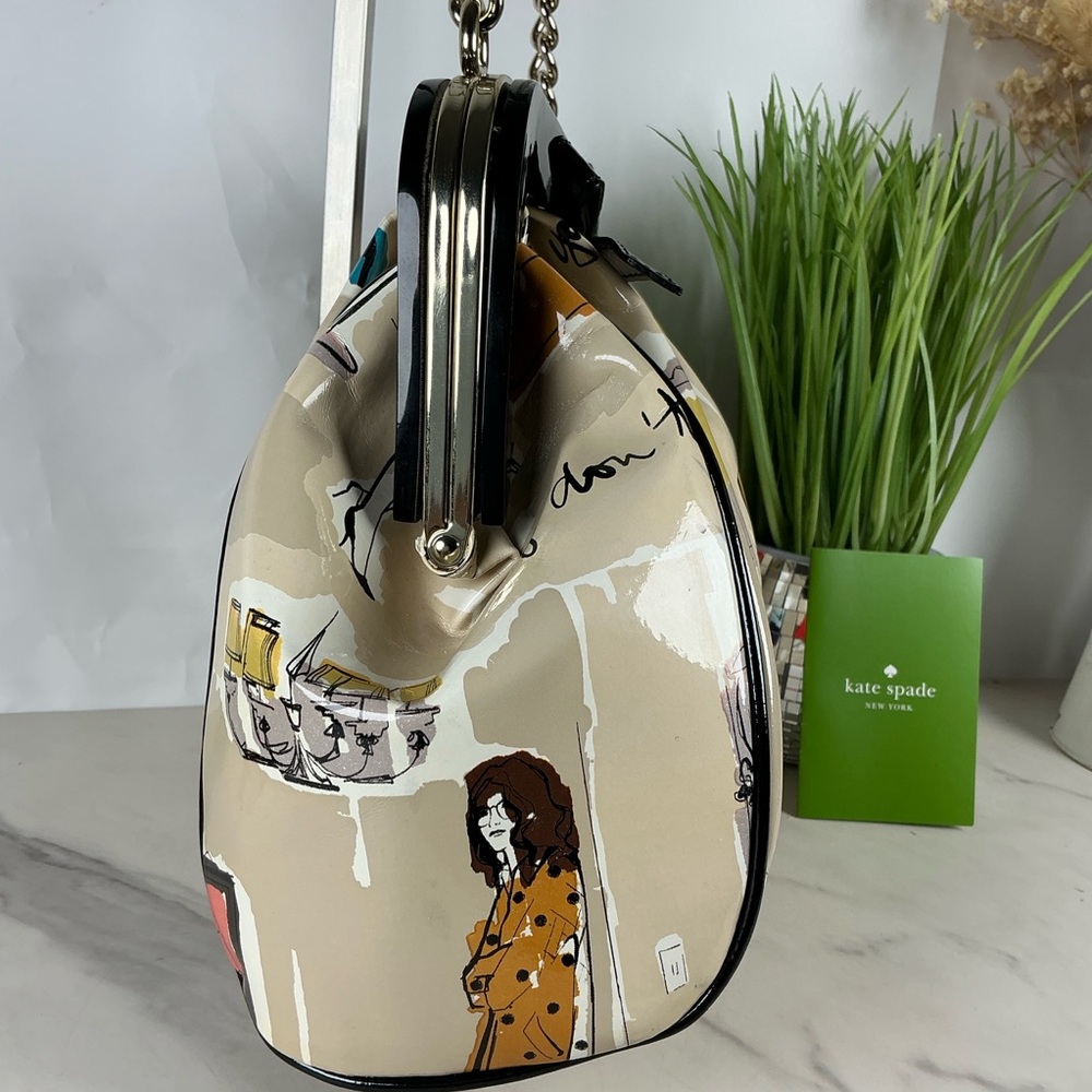 Kate Spade RARE‎ Garance Doré Collection Clutch Hand Shoulder Bag Kisslock Uniqu - Picture 9 of 15